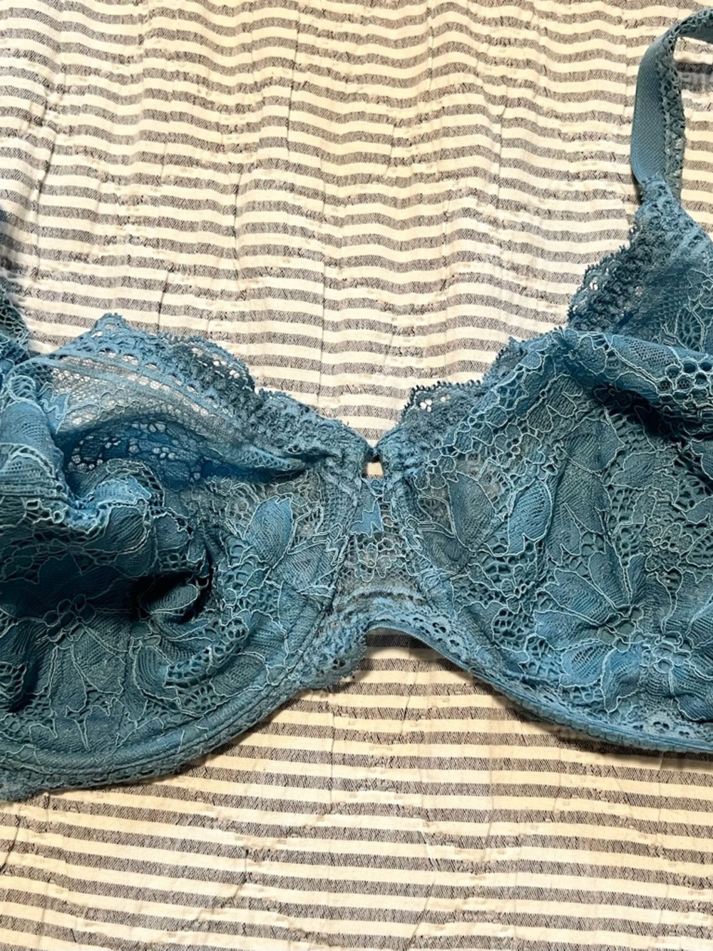 Simone Perele Blue Lace Underwire Bra - Picture 3 of 6
